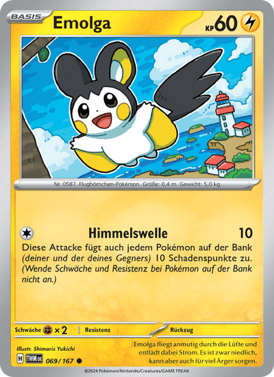 Emolga 069/167 Maskerade im Zwielicht Pokémon Karte