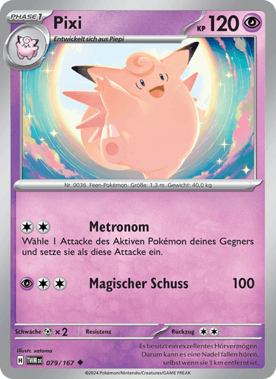 Pixi 079/167 Maskerade im Zwielicht Pokémon Karte