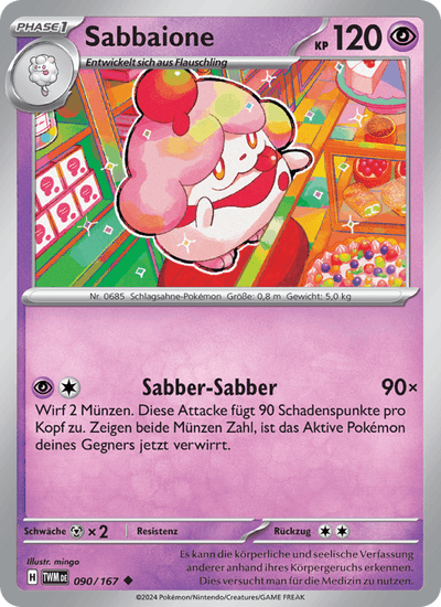 Sabbaione 090/167 Maskerade im Zwielicht Pokémon Karte