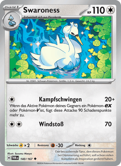 Swaroness 140/167 Maskerade im Zwielicht Pokémon Karte