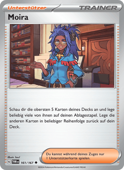 Moira 161/167 Maskerade im Zwielicht Pokémon Karte