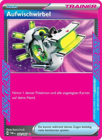 Aufwischwirbel 162/167 Maskerade im Zwielicht Pokémon Karte