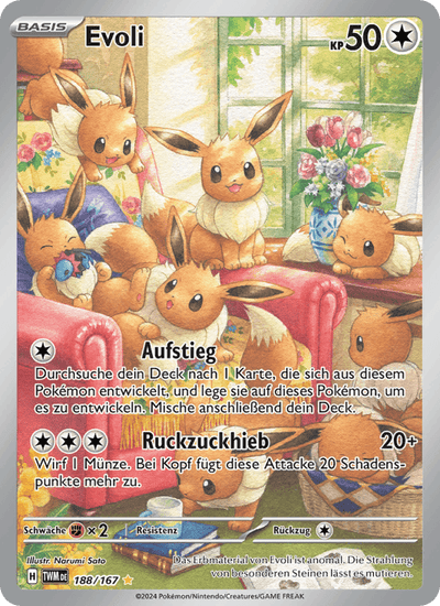 Evoli 188/167 Maskerade im Zwielicht Pokémon Karte