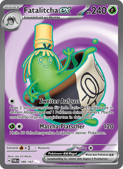Fatalitcha-ex 189/167 Maskerade im Zwielicht Pokémon Karte
