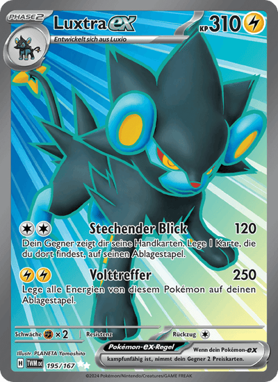 Luxtra-ex 195/167 Maskerade im Zwielicht Pokémon Karte