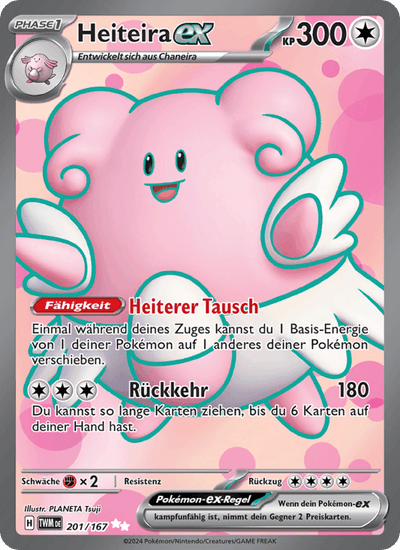 Heiteira-ex 201/167 Maskerade im Zwielicht Pokémon Karte
