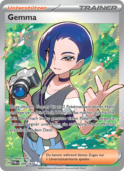 Gemma 209/167 Maskerade im Zwielicht Pokémon Karte