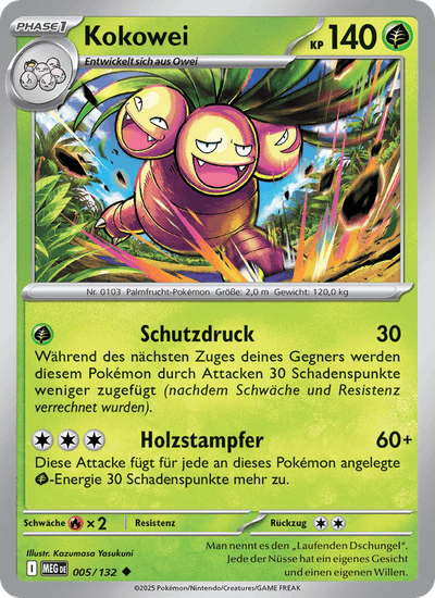 Kokowei 005/132 Mega-Entwicklung Pokémon Karte