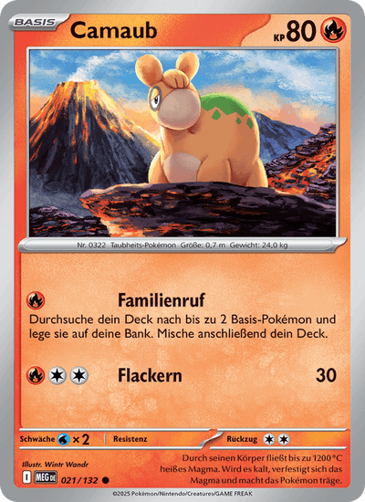 Camaub 021/132 Mega-Entwicklung Pokémon Karte