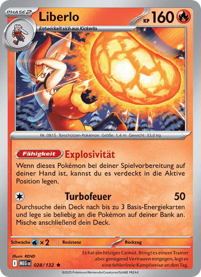 Liberlo 028/132 Mega-Entwicklung Pokémon Karte