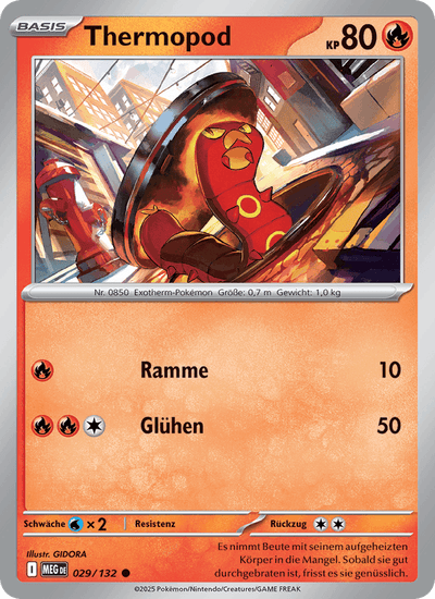 Thermopod 029/132 Mega-Entwicklung Pokémon Karte