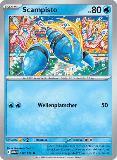 Scampisto 037/132 Mega-Entwicklung Pokémon Karte