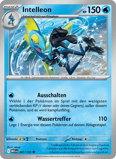 Intelleon 041/132 Mega-Entwicklung Pokémon Karte