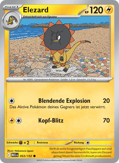Elezard 053/132 Mega-Entwicklung Pokémon Karte