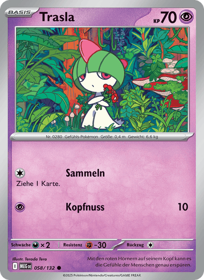 Trasla 058/132 Mega-Entwicklung Pokémon Karte