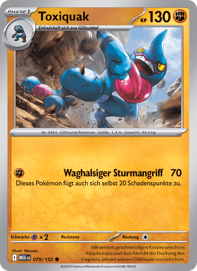 Toxiquak 079/132 Mega-Entwicklung Pokémon Karte