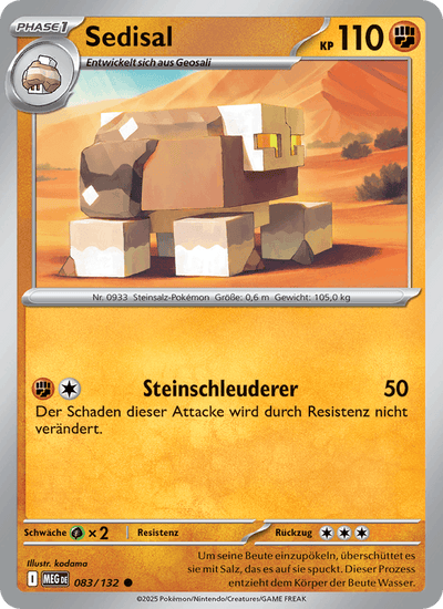 Sedisal 083/132 Mega-Entwicklung Pokémon Karte