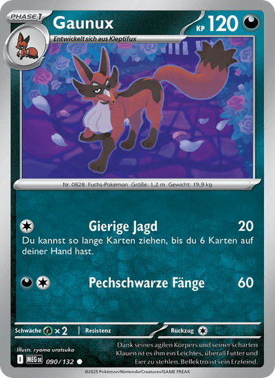 Gaunux 090/132 Mega-Entwicklung Pokémon Karte