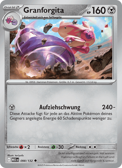Granforgita 098/132 Mega-Entwicklung Pokémon Karte