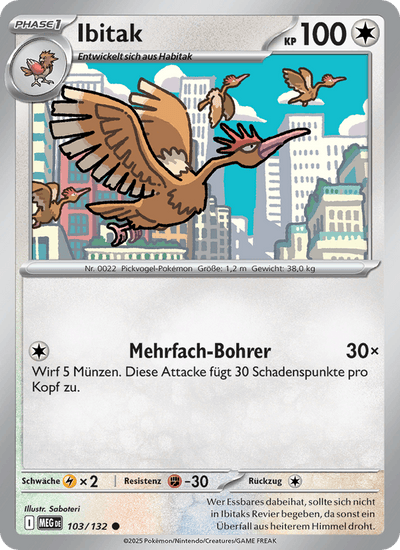 Ibitak 103/132 Mega-Entwicklung Pokémon Karte