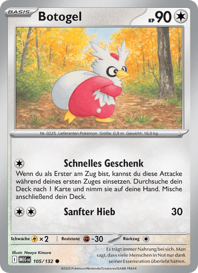 Botogel 105/132 Mega-Entwicklung Pokémon Karte