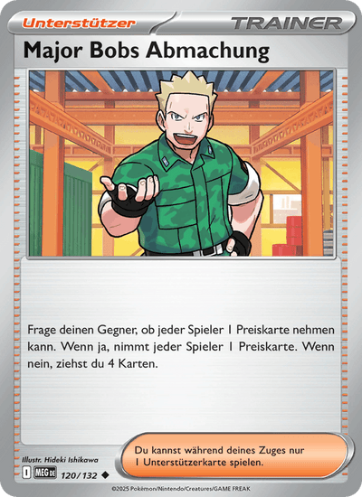 Major Bobs Abmachung 120/132 Mega-Entwicklung Pokémon Karte