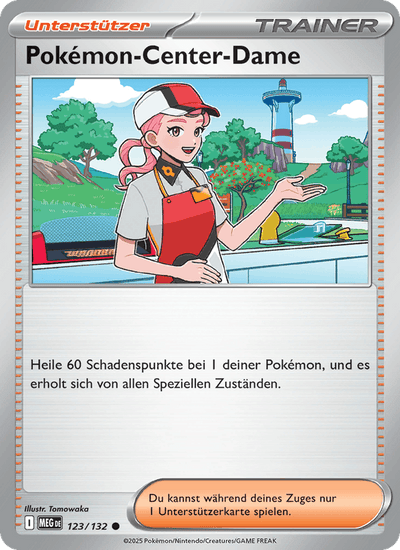 Pokémon-Center-Dame 123/132 Mega-Entwicklung Pokémon Karte