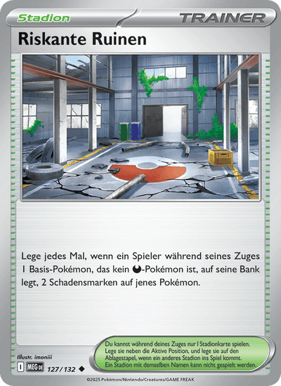 Riskante Ruinen 127/132 Mega-Entwicklung Pokémon Karte