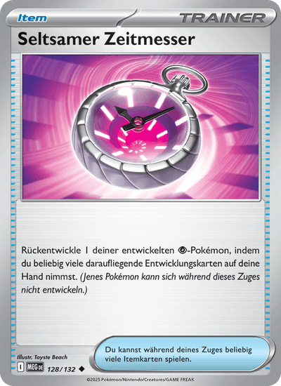 Seltsamer Zeitmesser 128/132 Mega-Entwicklung Pokémon Karte