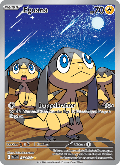 Eguana 143/132 Mega-Entwicklung Pokémon Karte