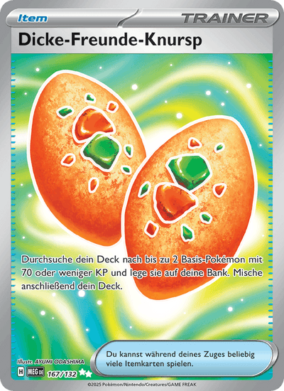 Dicke-Freunde-Knursp 167/132 Mega-Entwicklung Pokémon Karte