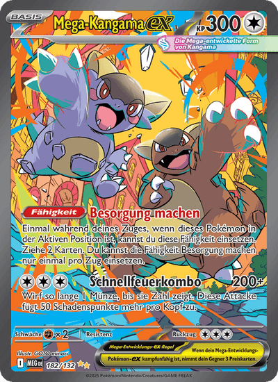 Mega-Kangama-ex 182/132 Mega-Entwicklung Pokémon Karte