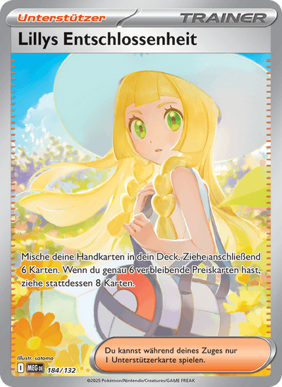 Lillys Entschlossenheit 184/132 Mega-Entwicklung Pokémon Karte