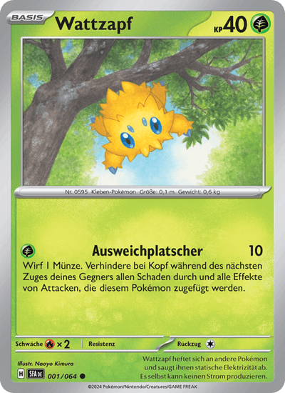 Wattzapf 001/064 Nebel der Sagen Pokémon Karte