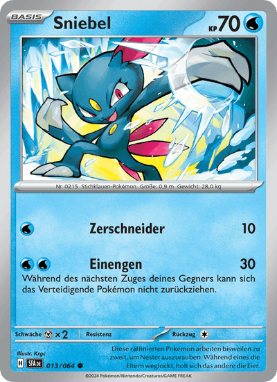 Sniebel 013/064 Nebel der Sagen Pokémon Karte