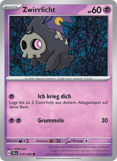 Zwirrlicht 018/064 Nebel der Sagen Pokémon Karte