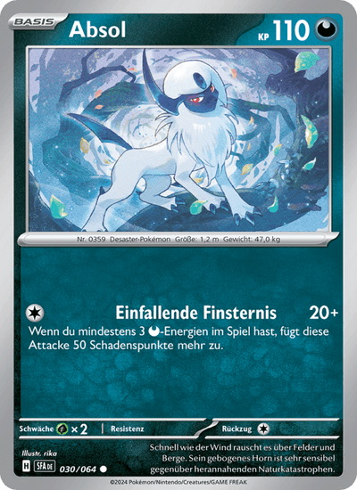 Absol 030/064 Nebel der Sagen Pokémon Karte