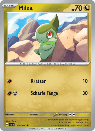 Milza 044/064 Nebel der Sagen Pokémon Karte