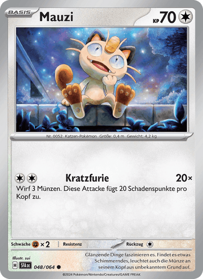 Mauzi 048/064 Nebel der Sagen Pokémon Karte