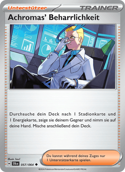Achromas' Beharrlichkeit 057/064 Nebel der Sagen Pokémon Karte