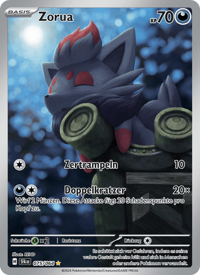 Zorua 075/064 Nebel der Sagen Pokémon Karte