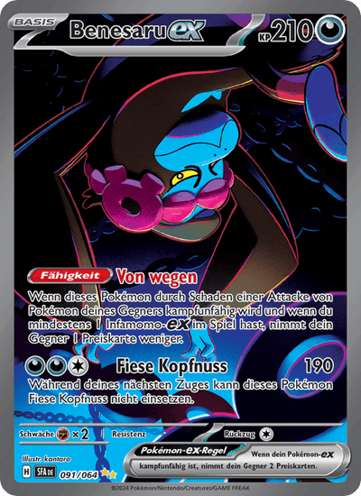 Benesaru-ex 091/064 Nebel der Sagen Pokémon Karte
