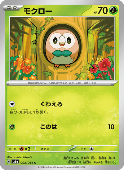 Bauz 003/064 Night Wanderer Pokémon Karte