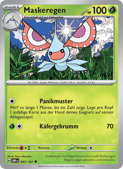 Maskeregen 007/197 Obsidianflammen Pokémon Karte