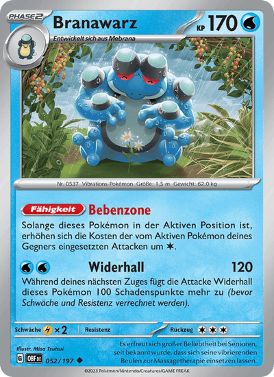 Branawarz 052/197 Obsidianflammen Pokémon Karte