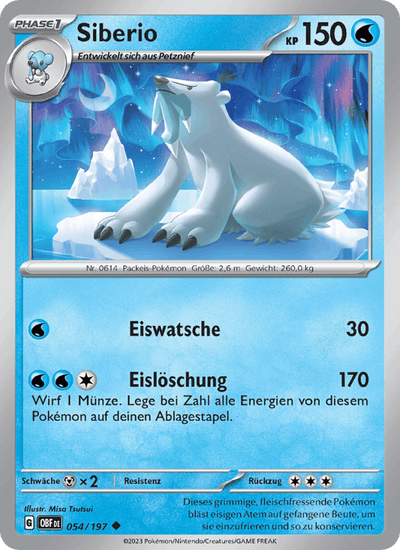 Siberio 054/197 Obsidianflammen Pokémon Karte