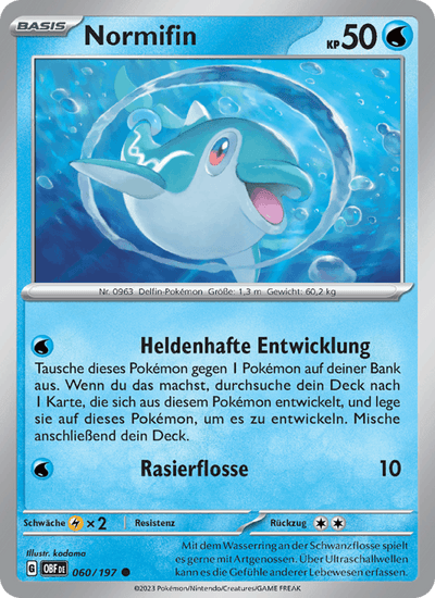 Normifin 060/197 Obsidianflammen Pokémon Karte