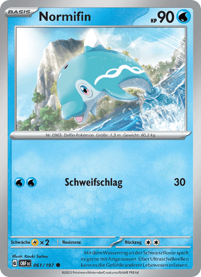 Normifin 061/197 Obsidianflammen Pokémon Karte