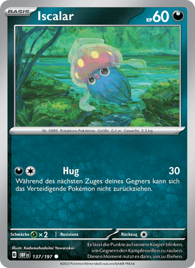Iscalar 137/197 Obsidianflammen Pokémon Karte