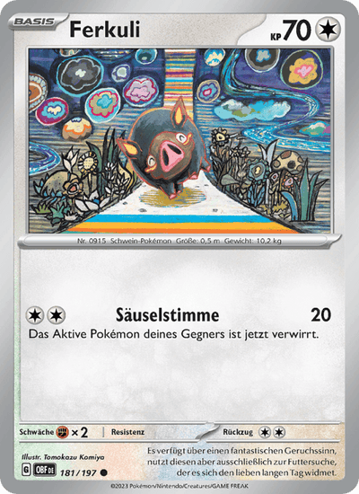 Ferkuli 181/197 Obsidianflammen Pokémon Karte